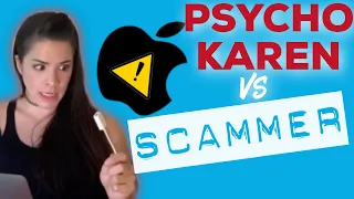 BEING A PSYCHO KAREN TO AN APPLE SCAMMER 😂  | IRLrosie #scambait #prank