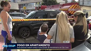 Duas pessoas inalam fumaça e precisaram de atendimento em São José| Segurança | Tá Na Hora SC
