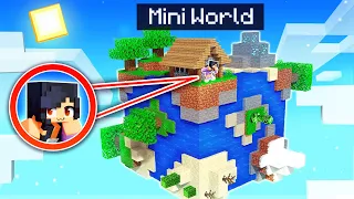 We're TRAPPED On A MINI WORLD In Minecraft!