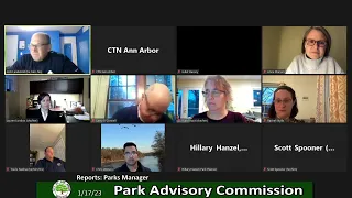 Ann Arbor Park Advisory Commission Meeting January, 17 2023