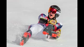 Nina O’Brien’s Olympics end with a gruesome crash in a giant slalom race