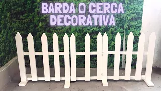 COMO HACER UNA CERCA- BARDA DE MADERA PARA DECORAR EVENTOS O JARDIN