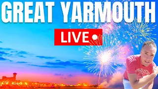 🔴  Great Yarmouth LIVE - Fireworks & Golden Mile Evening Walk