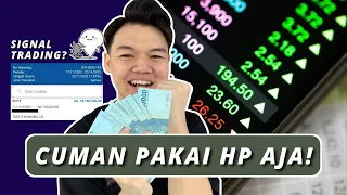 TRADING SAHAM PAKAI HP MODAL 100 RIBU | REVIEW SIGNAL TRADING MOOMOO TRADE