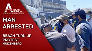 Man arrested | Beach Turn Up Protest | Muizenberg | 30 Jan 2021