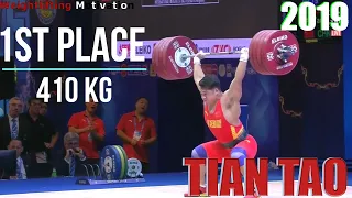 TIAN TAO – 1st Place  410 kg – 2019 Weightlifting World Championships Men's 96kg -A