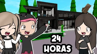 24 HORAS VIVIENDO EN UN MUNDO COLOR NEGRO EN BROOKHAVEN ROBLOX