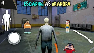 Grandpa Banke Kiya Door Escape | Escaping As Grandpa In Evil Nun With Shinchan Nobita & Friends