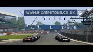 1st lap action at Race #1 Grand Prix #1 Silverstone F1 2004 - TV