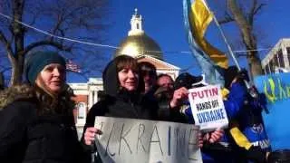 Ukrainians shout: Boston, Kyiv, Euromaidan!