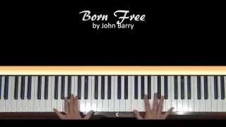 John Barry Born Free Piano cover with separate Tutorial