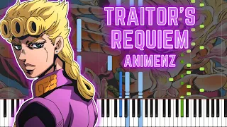 [Animenz] Traitor's Requiem - JoJo's Bizarre Adventure Part 5 - Piano Tutorial || Synthesia