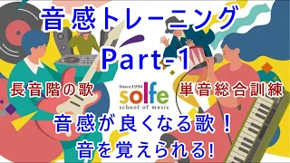 Part-1音感トレーニング 単音編です。単音の聴き取りに必要なトレーニングを一気に載せています。この後のPartは和音の聴き取りになりますので、Part-1に留まらないで、どんどん進んでください。