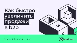 Как увеличить продажи в b2b с Leadhero.ru