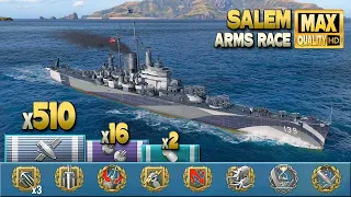 Cruiser Salem: Division on map Hotspot - World of Warships