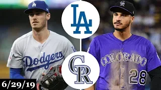 Los Angeles Dodgers vs Colorado Rockies - Full Game Highlights | June 29, 2019 | 2019 MLB Season