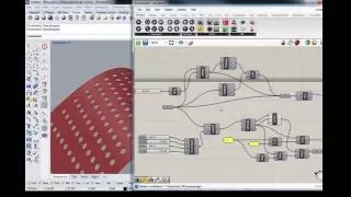 160 - Grasshopper - Perforations on Warped or Parabolic Surfaces - CircleCNR SDivide SDiff