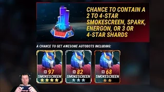 JT Opening 60 Smoke Screen Crystals For a 4 STAR Transfomers Earth Wars