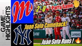 New York Yankees vs Diablos Rojos [Juan 1 Hits - 2 Runs] Party Game Highlights | Yankees Go !