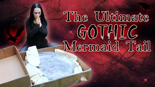 NEW Silicone Mermaid Tail Reveal! Unboxing a Miishy Fins silicone mermaid tail (ULTIMATE Goth Tail)