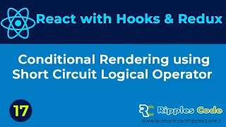 ReactJS with Hooks&Redux(Beginner's to Advanced)|Conditional Rendering::ShortCircuitOperator|Part-17