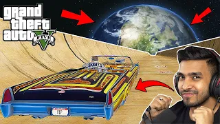TECHNO GAMERZ NEW RACE CAR Vs MEGA RAMP FROM SPACE ! | GTA V GAMEPLAY #135