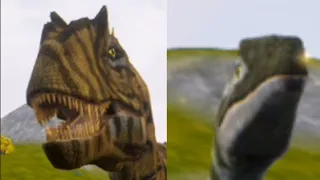 vídeo de the cursed isle allosauru e plateosaurus