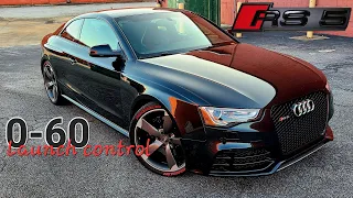 0-60mph AUDI RS5 V8 LAUNCH CONTROL