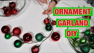 Christmas Dollar Tree DIY / Making Ornament Garlands  (How To) / Christmas Tree And Wreath Decor