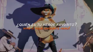 El Gato con Botas: ¿Quién es tu Héroe Favorito? en Español // Antonio Banderas (SubEspañol/Lyrics) 🐱