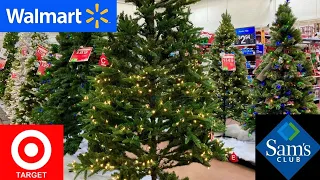 SAM'S CLUB WALMART TARGET CHRISTMAS DECORATIONS TREES DECOR SHOP WITH ME SHOPPING STORE WALK THROUGH