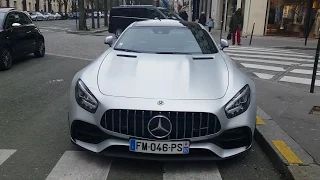 TOP NEW 2020 silver  Mercedes AMG GT C190  in paris France