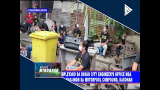 14 ka mga empleyado sa Davao City Engineer's Office nga nadakpan nga nag-inom
