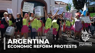 State workers protests against President Javier Milei’s economic reforms