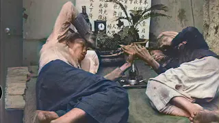 History in Color: Smoking an opium pipe in IndoChina (HD &  colorized)