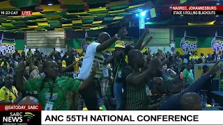 Zuma arrives to a hero's welcome at the ANC's 55th National Conference