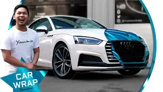 Mark's Audi S5 wrapped Super Chrome Light Blue