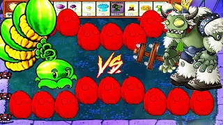 Melon Pult vs 999 Wall Nut Red vs Gargantuar vs Dr. Zomboss PVZ