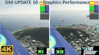 FS 2020  - Sim Update 10 - DX11 and DX12 Graphics Performance comparison - TAA and DLSS
