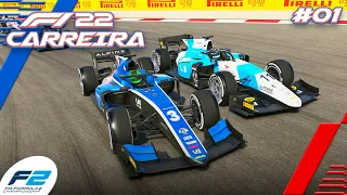 F1 22 - INÍCIO DO MODO CARREIRA NA F2 COM MENSAGEM DE FELIPE DRUGOVICH