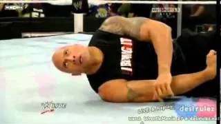 WWE Raw 28/3/11-John Cena hits FU the Rock