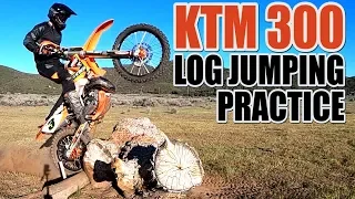 How to jump logs on a dirt bike - double blip, punch technique