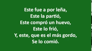 Este fue a por leña letra - letra de Juego de dedos