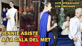 Jennie en el after party de la gala del Met, cute interacción con StrayKids