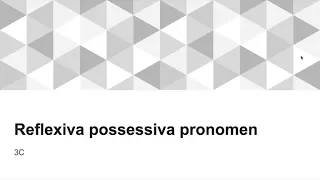 Grammatik: Reflexiva possessiva pronomen