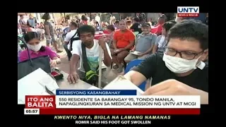 550 residente sa Barangay 95, Tondo, Manila, napaglingkuran sa medical mission ng UNTV at MCGI