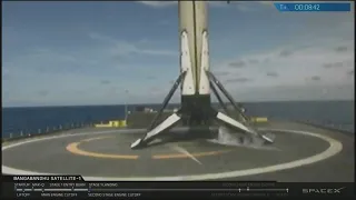 WEB EXTRA: SpaceX Falcon 9 Rocket Booster Successfully Lands Upright On Drone Ship