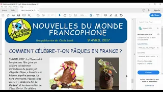 lundi 6 avril 2020 - Lecture Lundi: Paques en France