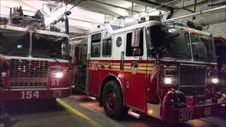 FDNY Engine 307 and Ladder 154 respond to Box 7481