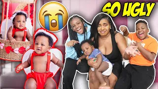 TELLING OUR MOM OUR BABY BROTHER BRYSON PICTURES ARE UGLY!!! SHE CRIED |Panton Squad